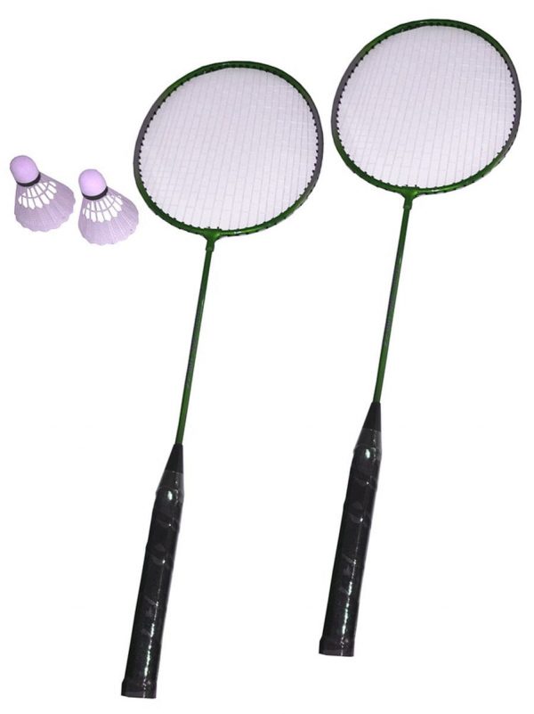 Kit Raquete De Badminton Com 2 Raquetes E 2 Petecas