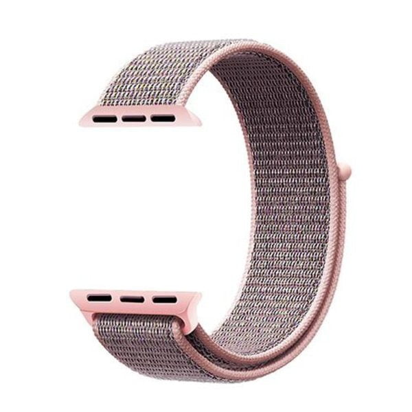 Pulseira Nylon Sport Loop Apple Watch 38Mm E 40Mm Rosa Areia