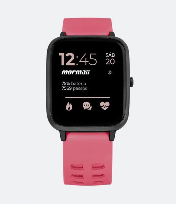 Relógio Mormaii Smartwatch com Display LCD e Pulseira em Silicone MOLIFEAG/8R