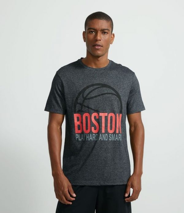 Camiseta Esportiva com Estampa Tema Basquete