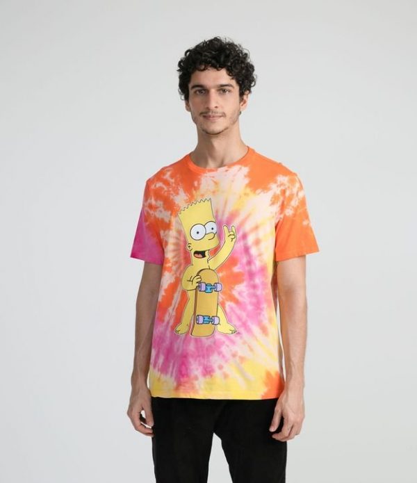 Camiseta Manga Curta Estampa Bart Skate