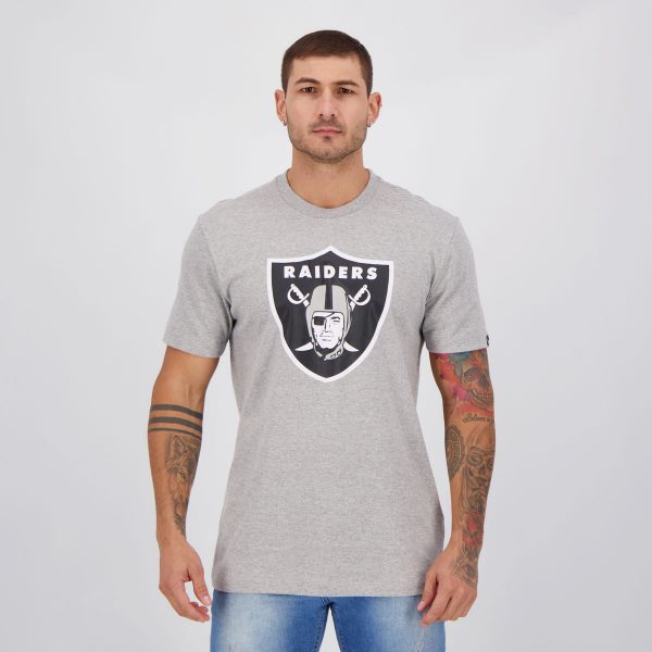 Camiseta New Era NFL Las Vegas Raiders I Cinza Mescla