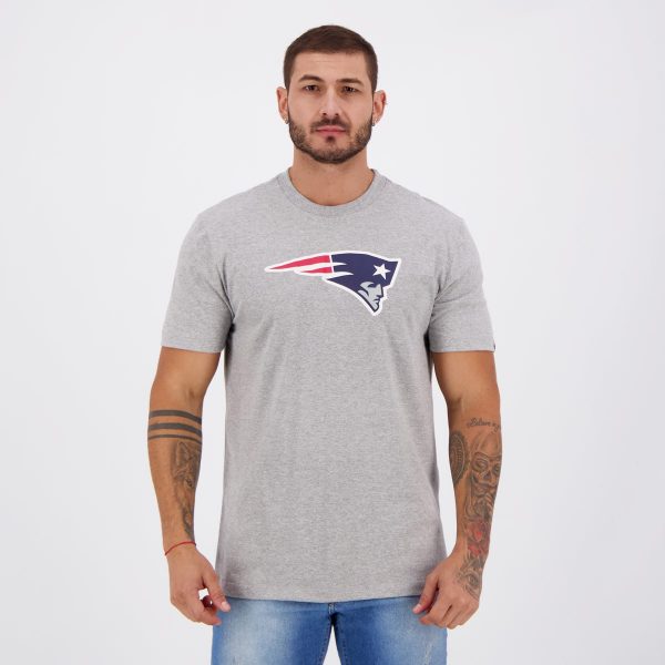 Camiseta New Era NFL New England Patriots Cinza Mescla