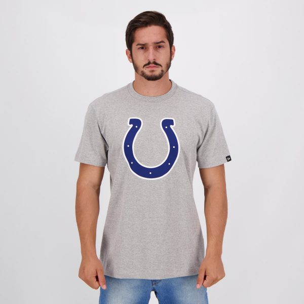 Camiseta New Era NFL Indianapolis Colts Cinza Mescla