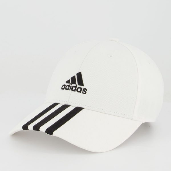 Boné Adidas Baseball 3 Listras Branco