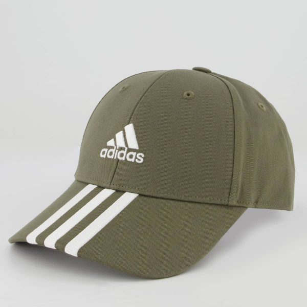 Boné Adidas Baseball 3 Listras Verde Oliva