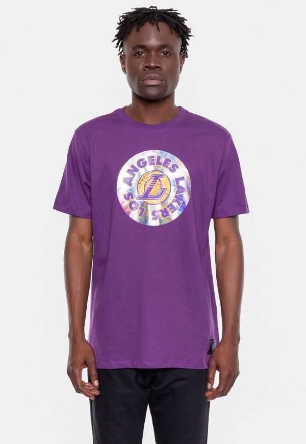 Camiseta NBA Oil Color Los Angeles Lakers Roxa Escuro