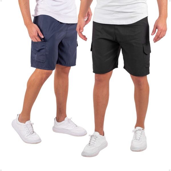 Kit 2 Bermuda Academia Short Cargo Masculino Treino Corrida