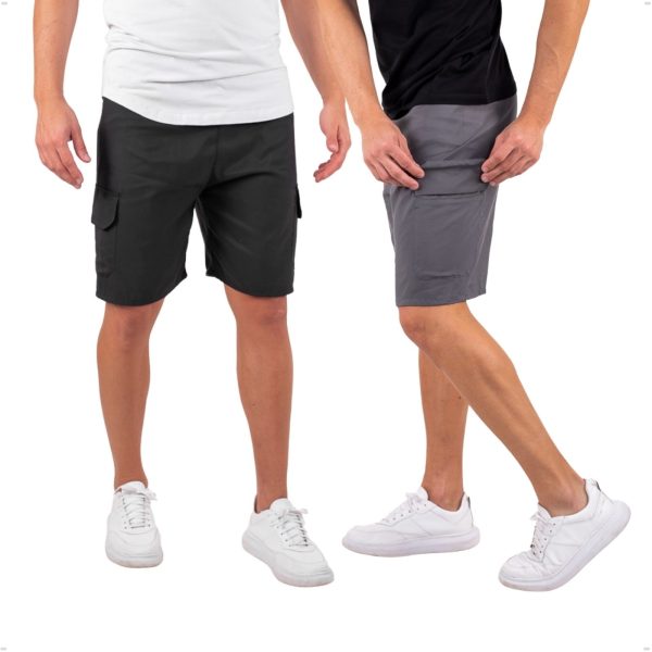 Kit 2 Bermuda Academia Short Cargo Masculino Treino Corrida