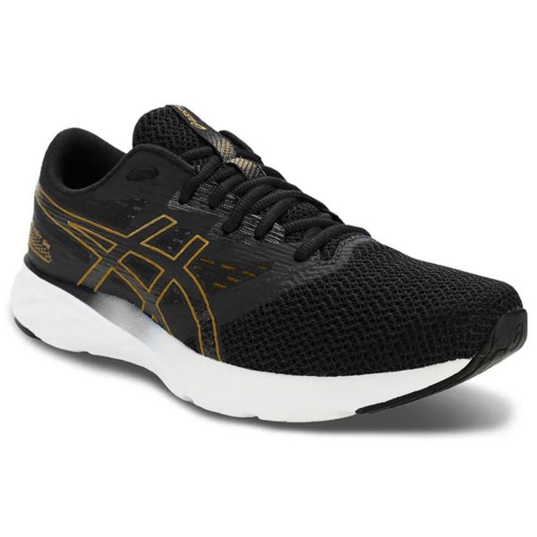 Tenis Asics Fuzeblast SE Corrida Preto e Dourado Masculino Preto