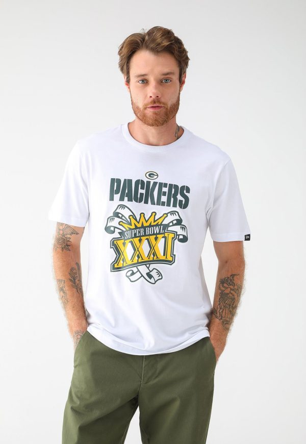 Camiseta New Era Reta Core NFL Grepac Branca