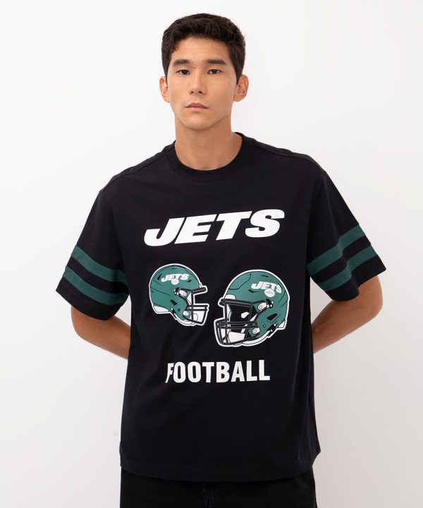 camiseta oversized nfl jets preto