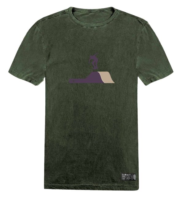 Camiseta Masculina Verde Estonada Algodu00e3o Prime WSS Skate Park