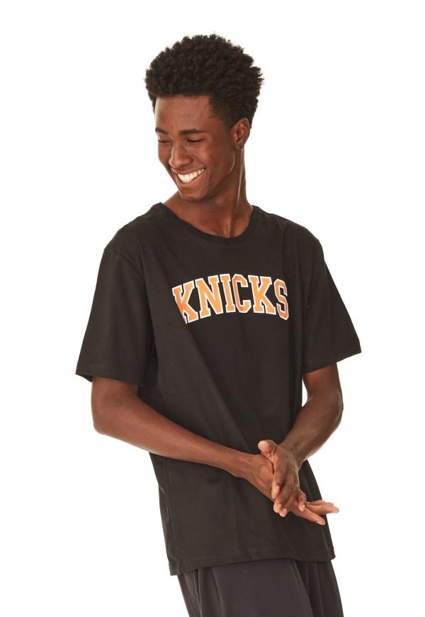 Camiseta NBA Estampada New York Knicks Preta