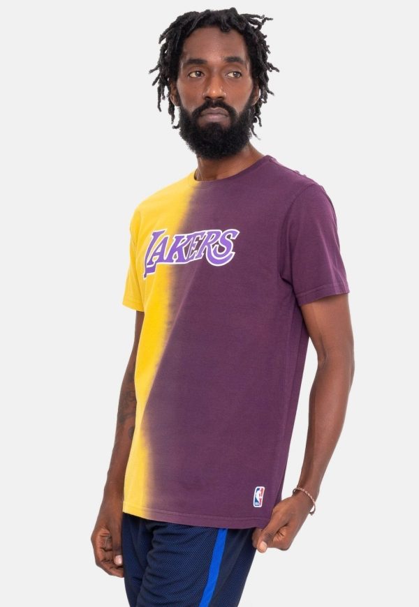 Camiseta NBA Gradient Color Los Angeles Lakers Roxa Com Amarela