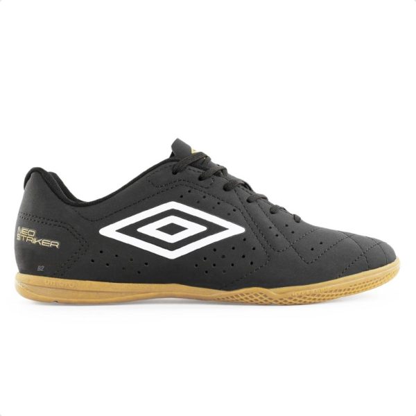 Chuteira Futsal Umbro Neo Striker Masculina Futebol de Salão Preto