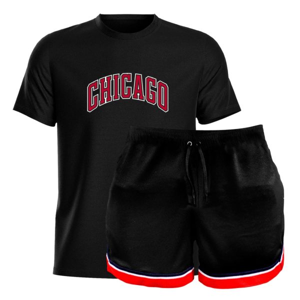 Conjunto Short Basquete e Camiseta Masculina Chicago