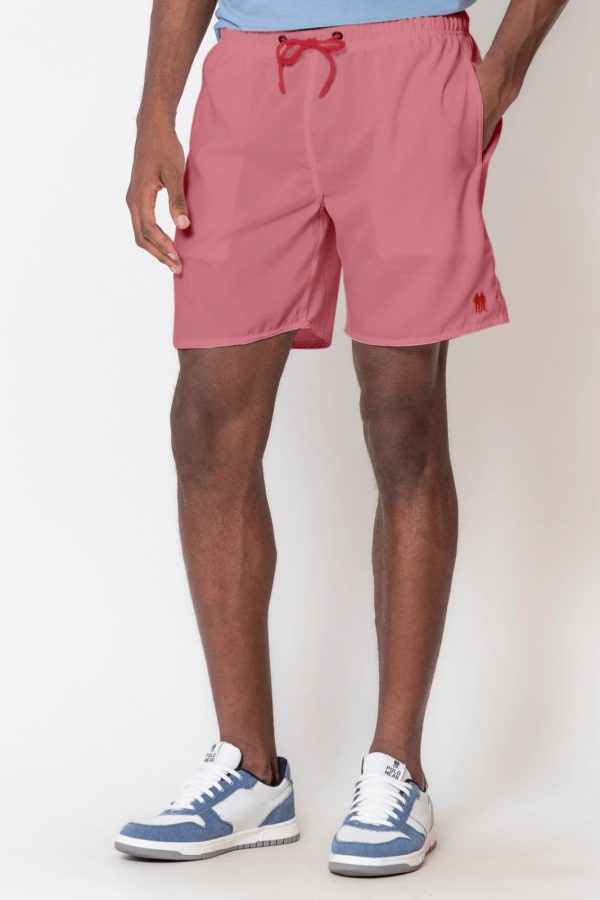 Short Vôlei Masculino Básico Liso Polo Wear Rosa Claro