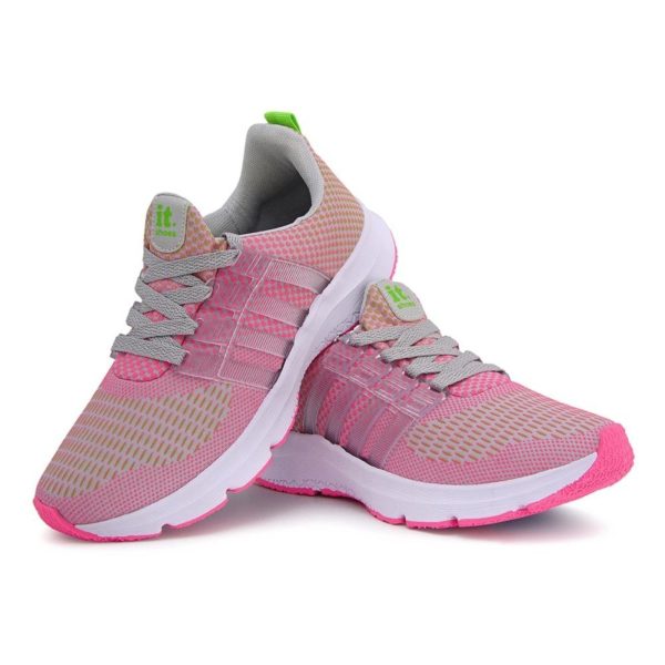 Tênis Feminino Esportivo Caminhada Academia Corrida Musculação Marinho/Pink 34 Rosa