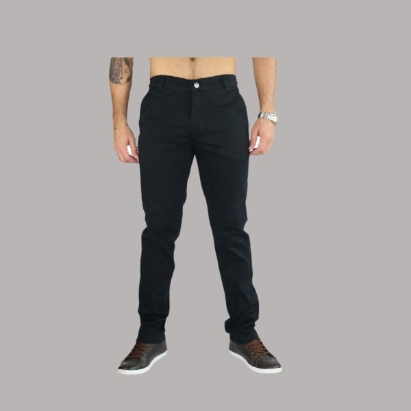 Calça sarja Amil esporte fino Slim Cordoba Preto