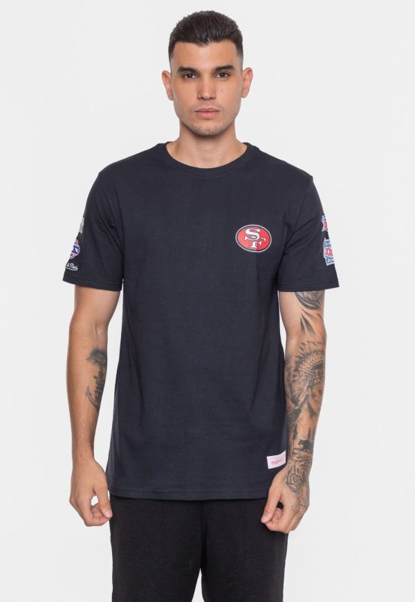 Camiseta Mitchell & Ness Masculina NFL Superbowl Champ San Francisco 49ERS Preta