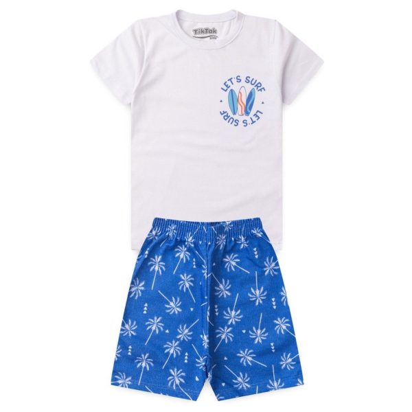 Infantil - Conjunto Masculino Branco Lest's Surf