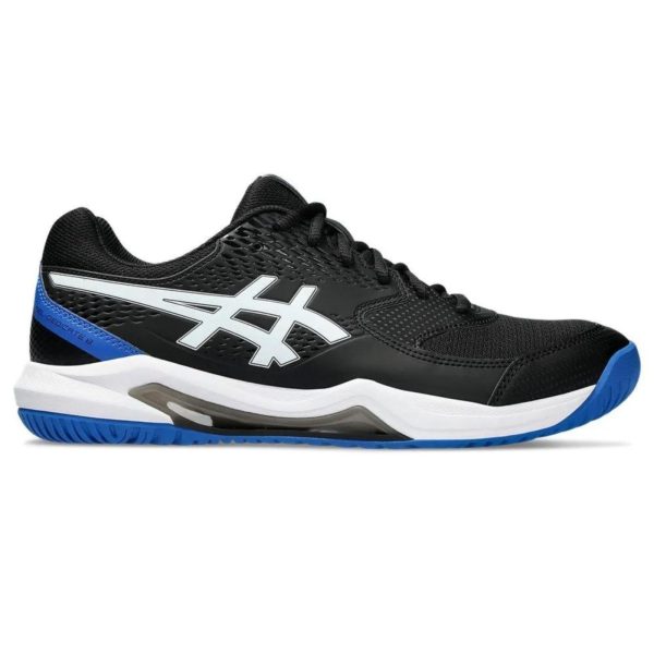 Tenis Asics Gel Dedicate 8 Corrida Preto e Azul Masculino Preto