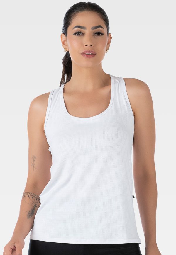 Blusa Regata Fitness NewTrip Nadador Summer Soul Branca