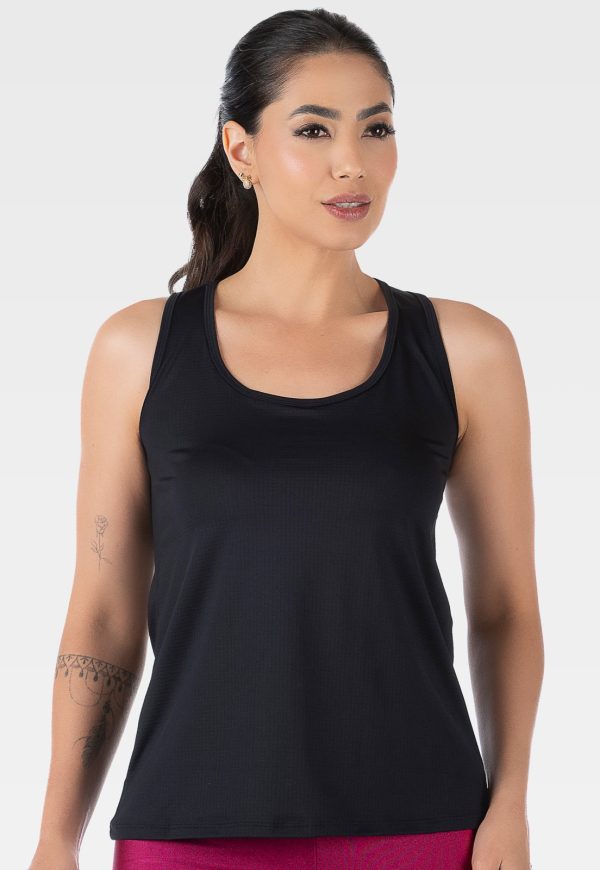 Blusa Regata Fitness NewTrip Nadador Summer Soul Preta