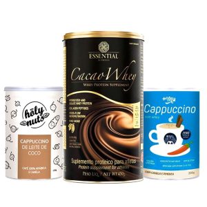 Cacao Whey 450G + Cappucino 120G + Cappuccino + Mu