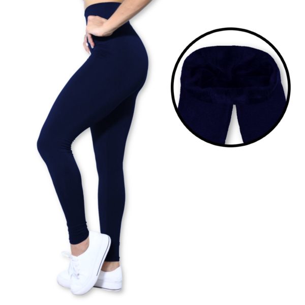 Calça Legging Heide Ribeiro Flanelada Térmica Marinho