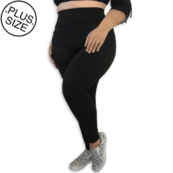 Calça Legging Plus Size Heide Ribeiro Suplex Basic Preto