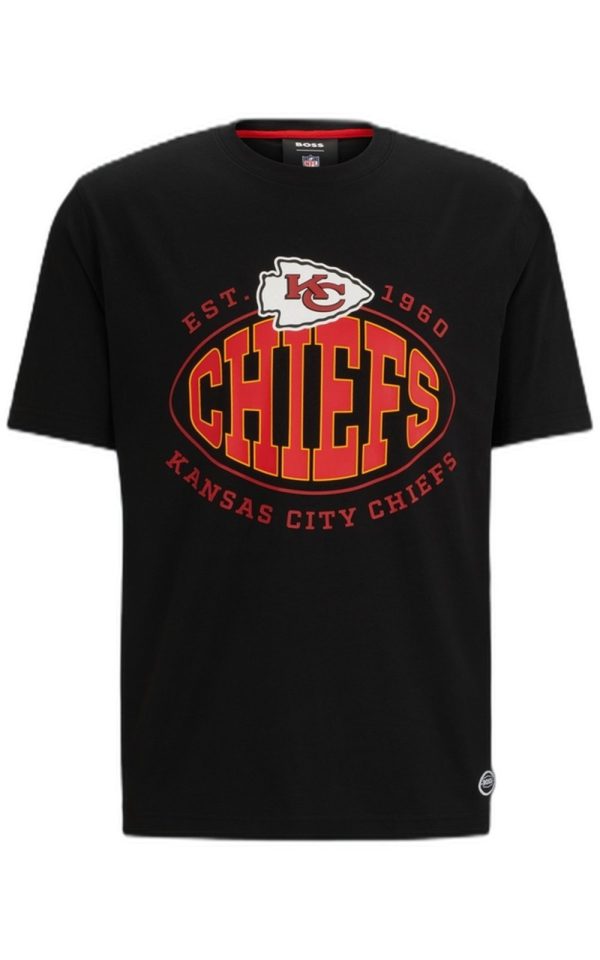 Camiseta BOSS X NFL Em Algodão Com Branding Colaborativo