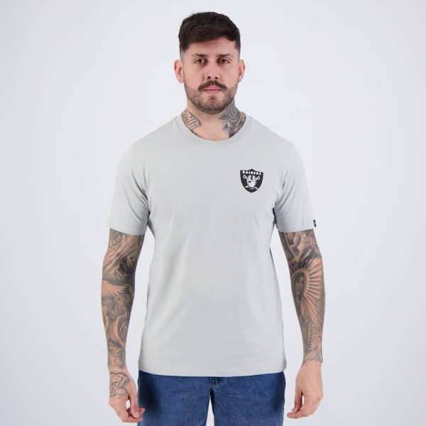 Camiseta New Era NFL Las Vegas Raiders Club Cinza