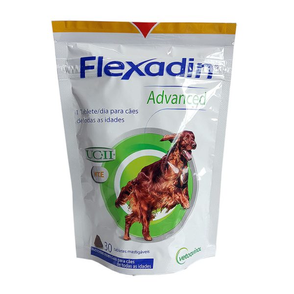 Flexadin Advanced 30 Tabs Vetoquinol Suplemento Cães