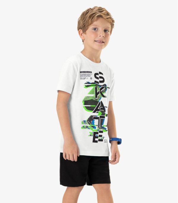 Infantil - Conjunto Masculino Skate Rovi Branco