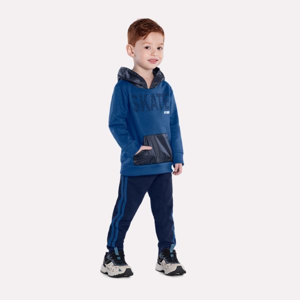 Infantil - Conjunto Menino Kyly Estampa de Skate Azul