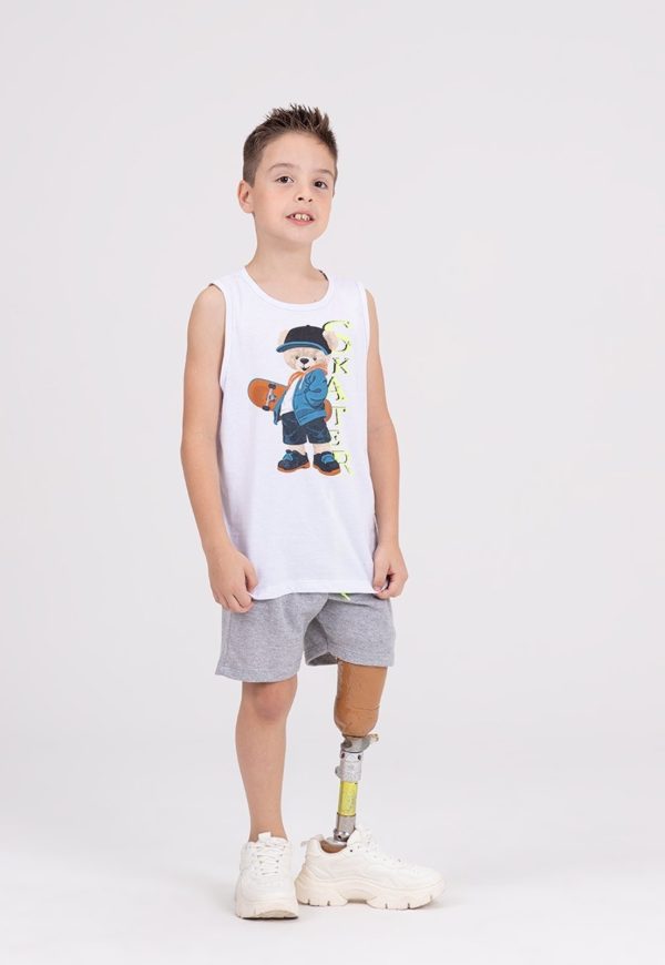 Infantil - Conjunto Regata Web Skater Branco