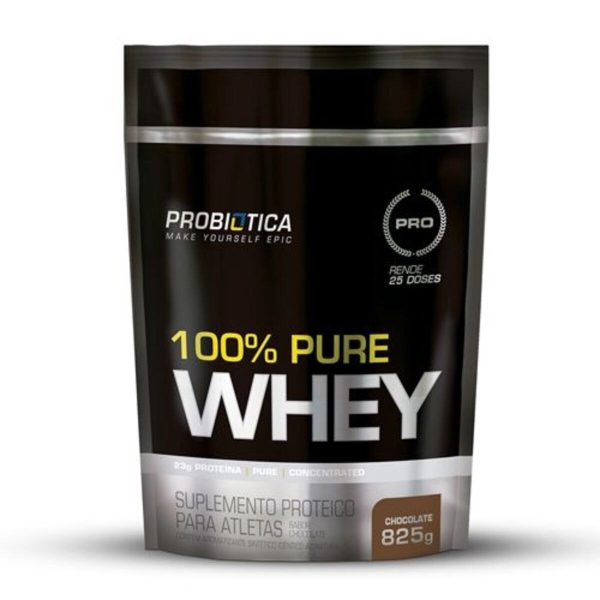 Kit 10X 100% Pure Whey - 825G Refil Chocolate - Probiotica