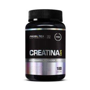 Kit 2X Creatina Monohidratada Micronizada Pura - 180 Cápsulas + Porta Cáps - Probiótica