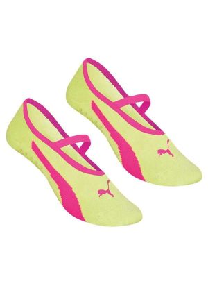 Meia Puma Sapatilha Pilates Antiderrapante Feminina Amarelo