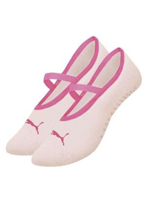 Meia Puma Sapatilha Pilates Antiderrapante Feminina Rosa