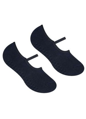 Meia Selene Sapatilha Pilates Antiderrapante Feminina Azul