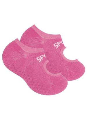 Meia Selene Sapatilha Pilates Antiderrapante Feminina Rosa