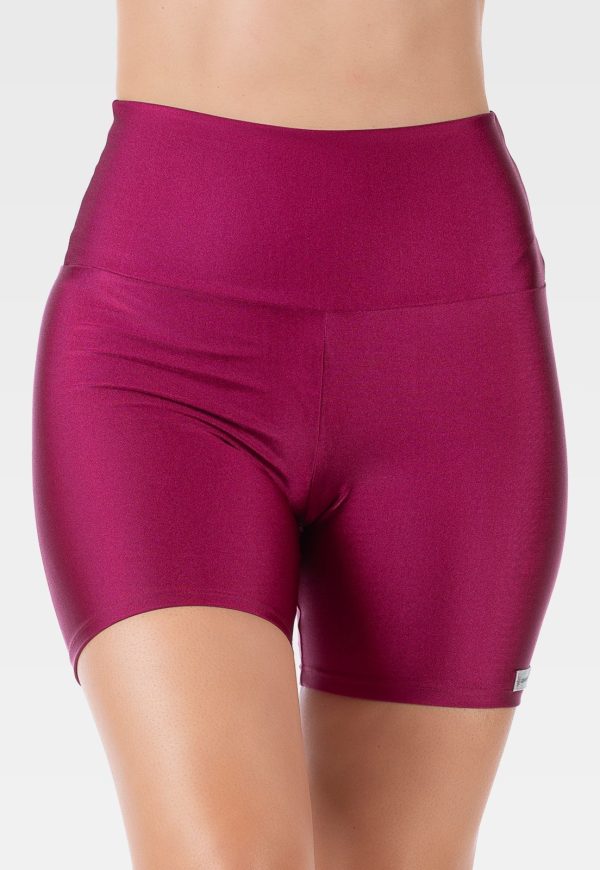 Short Curto Fitness Cirrê Cós Alto Summer Soul Magenta