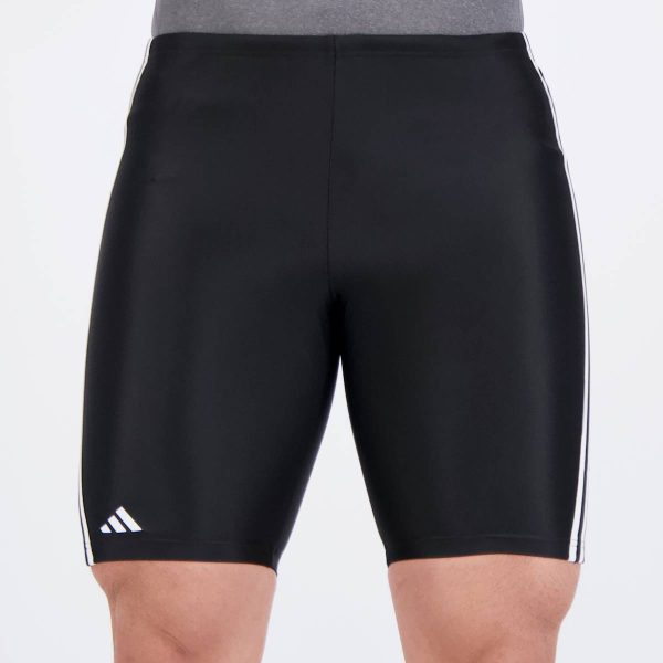 Shorts Adidas Natação 3 Listras Preta