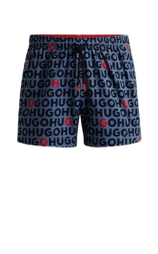 Shorts De Natação Com Estampa De Logo