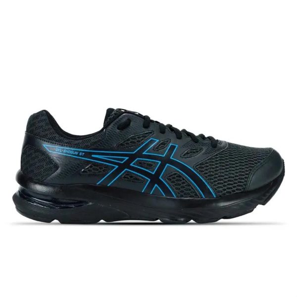 Tenis Asics Gel Shogun Corrida Masculino Cinza e Azul Azul