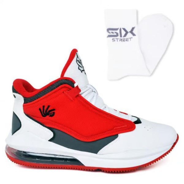 Tênis Masculino Basquete Six Street Ankaa Vermelho