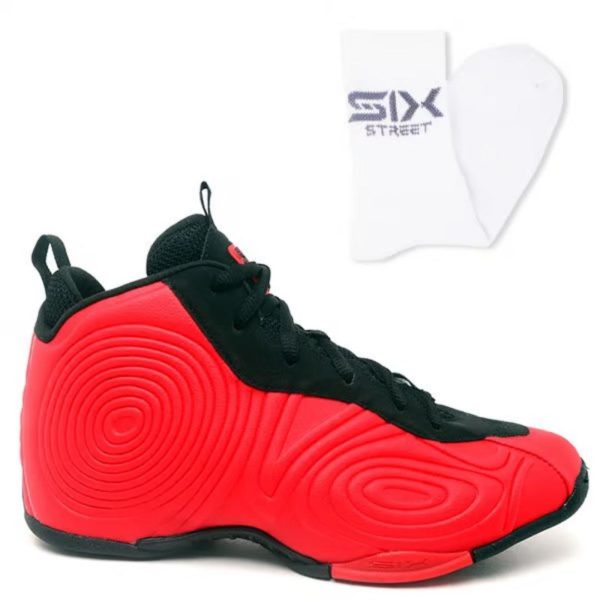 Tênis Masculino Esportivo Basquete Six Vision Simétrico Vermelho